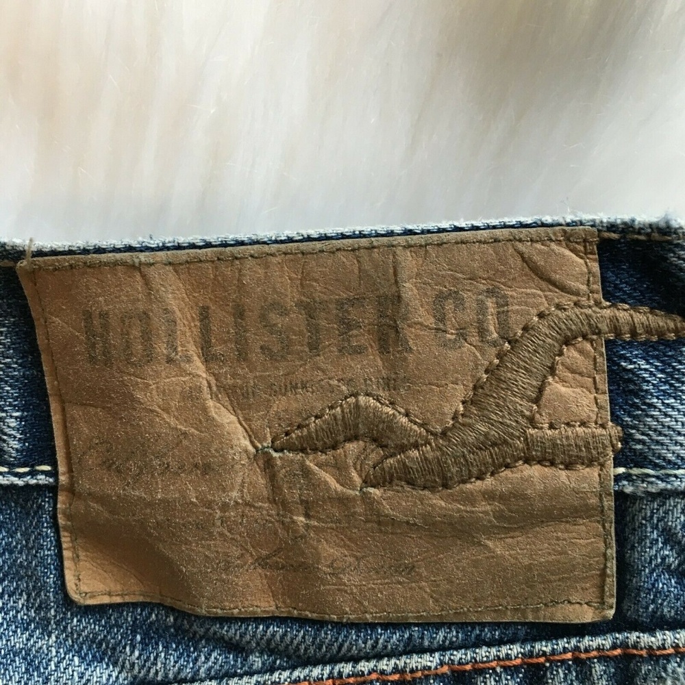 Hollister Distressed Frayed Hem Jeans Mini Skirt 1 - Picture 4 of 5